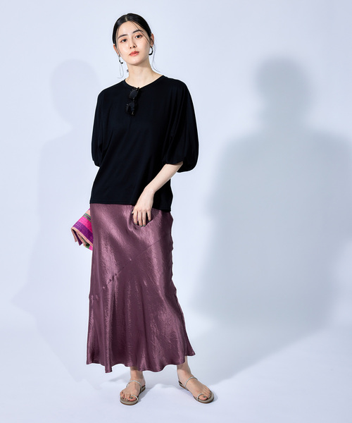 ROPE'（ロペ）の「【秋にも使える】リフィビラ・コットン天竺ドルマンプルオーバー（Tシャツ/カットソー・レディース・ホワイト/ブラック/ピンク系その他・38）」の20枚目の写真