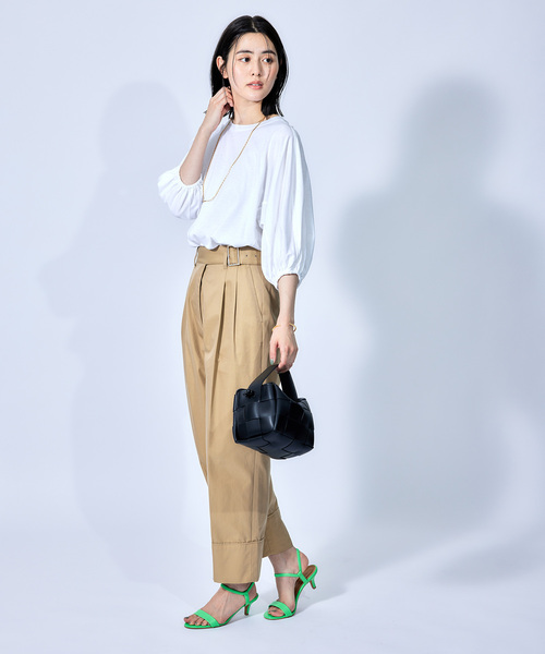 ROPE'（ロペ）の「【秋にも使える】リフィビラ・コットン天竺ドルマンプルオーバー（Tシャツ/カットソー・レディース・ホワイト/ブラック/ピンク系その他・38）」の21枚目の写真