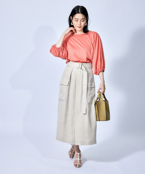 ROPE'（ロペ）の「【秋にも使える】リフィビラ・コットン天竺ドルマンプルオーバー（Tシャツ/カットソー・レディース・ホワイト/ブラック/ピンク系その他・38）」の22枚目の写真