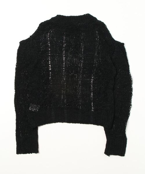 Figments(フィグメンツ)の「オフショルダーニットトップス(ニット/セーター・レディース・ブラック/ホワイト・FREE)」の8枚目の写真