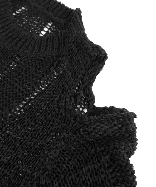 Figments(フィグメンツ)の「オフショルダーニットトップス(ニット/セーター・レディース・ブラック/ホワイト・FREE)」の7枚目の写真