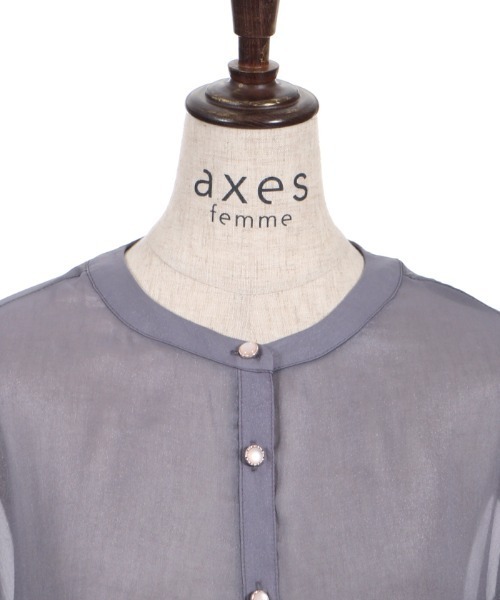 axes femme(アクシーズファム)の「ラメシアーシャツ(シャツ/ブラウス・レディース・グレー/ブルー/キナリ・FREE)」の22枚目の写真