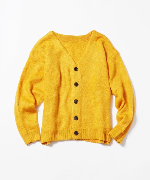 ROOPTOKYO（ループトウキョウ）の「ROOPTOKYO限定 モヘアライク Vネックニットカーディガン（カーディガン/ボレロ・メンズ・ブラック/レッド/ライトグレー/マスタード・M/L）」の3枚目の写真