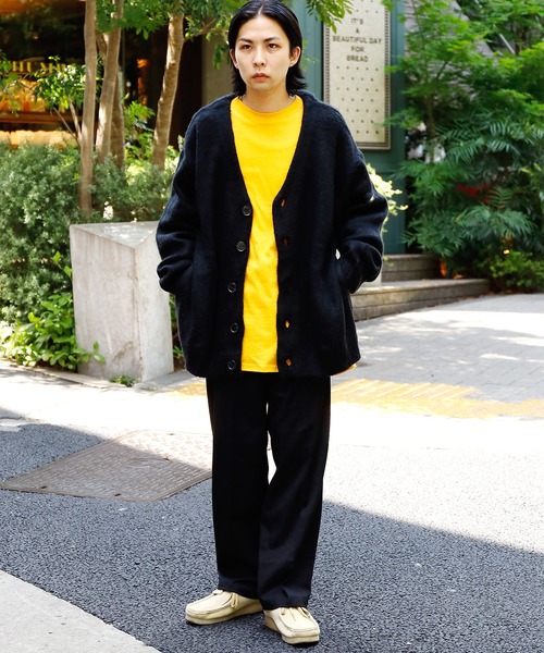 ROOPTOKYO（ループトウキョウ）の「ROOPTOKYO限定 モヘアライク Vネックニットカーディガン（カーディガン/ボレロ・メンズ・ブラック/レッド/ライトグレー/マスタード・M/L）」の9枚目の写真