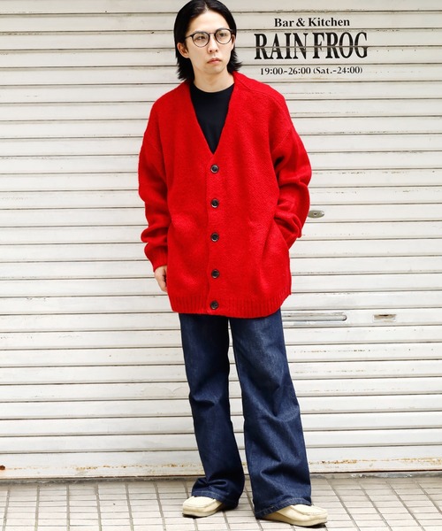 ROOPTOKYO（ループトウキョウ）の「ROOPTOKYO限定 モヘアライク Vネックニットカーディガン（カーディガン/ボレロ・メンズ・ブラック/レッド/ライトグレー/マスタード・M/L）」の15枚目の写真