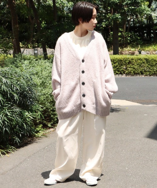 ROOPTOKYO（ループトウキョウ）の「ROOPTOKYO限定 モヘアライク Vネックニットカーディガン（カーディガン/ボレロ・メンズ・ブラック/レッド/ライトグレー/マスタード・M/L）」の18枚目の写真