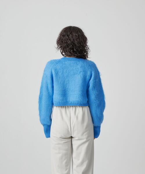 CITEN（シテン）の「＜CITEN＞シャギークロップド プルオーバーニット（ニット/セーター・レディース・ダークブラウン/グレー/クリーム/コバルトブルー・FREE）」の6枚目の写真