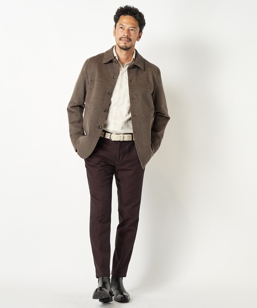 MEN'S BIGI（メンズビギ）の「マイクロスウェーディー起毛ポンチブルゾン（ブルゾン・メンズ・ブラック/ベージュ・01/02/03/04）」の4枚目の写真