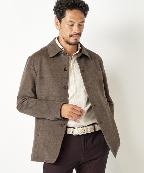 MEN'S BIGI（メンズビギ）の「マイクロスウェーディー起毛ポンチブルゾン（ブルゾン・メンズ・ブラック/ベージュ・01/02/03/04）」の5枚目の写真