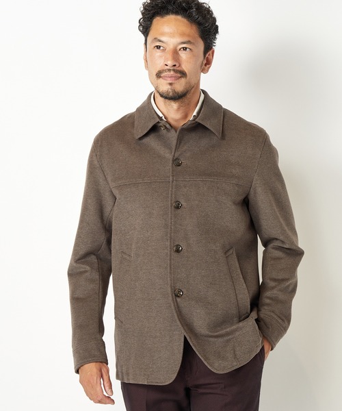 MEN'S BIGI（メンズビギ）の「マイクロスウェーディー起毛ポンチブルゾン（ブルゾン・メンズ・ブラック/ベージュ・01/02/03/04）」の8枚目の写真