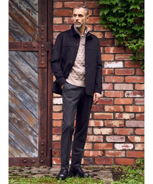 MEN'S BIGI（メンズビギ）の「マイクロスウェーディー起毛ポンチブルゾン（ブルゾン・メンズ・ブラック/ベージュ・01/02/03/04）」の3枚目の写真