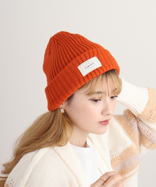FUNALIVE（ファンアライブ）の「joujoulier リブニット帽（ニットキャップ/ビーニー・レディース・アイボリー/ブラック/ブルー/グレー/ピンク/ブラウン/グリーン/イエロー/ブルーグレー/ライム/ダークグレー/オレンジ/ブルー系/ブラウン系/ピンク系/チャコール/イエロー系/ブラック系/ネイビー系・FREE）」の21枚目の写真