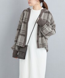 SHIPS | 〈手洗い可能〉チェックショートカーディガン◆(カーディガン/ボレロ)