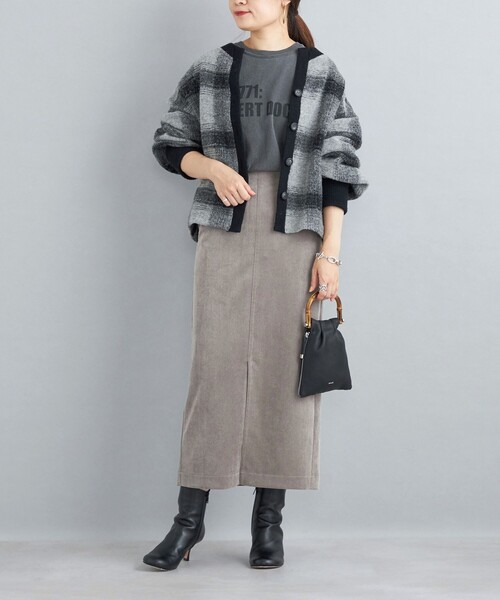 SHIPS(シップス)の「〈手洗い可能〉チェックショートカーディガン◆(カーディガン/ボレロ・レディース・ライトグレー/ブラック/ベージュ・ONE SIZE)」の6枚目の写真