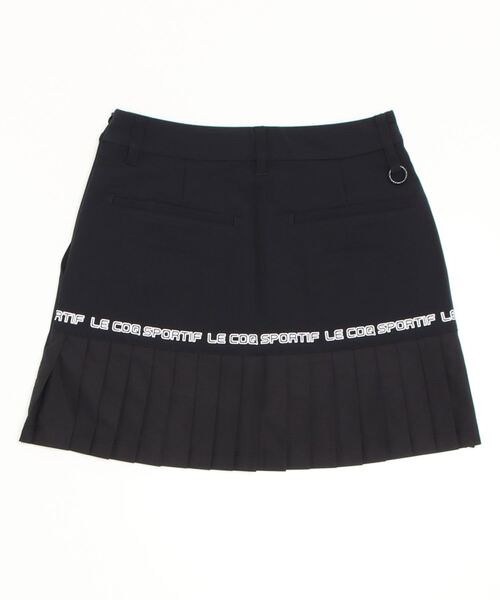 le coq sportif GOLF（ルコックスポルティフゴルフ）の「バックプリーツラップスカート 撥水 ストレッチ エコ レディース ウェア スカート ゴルフ ゴルフウェア  スポーツウェア   ゴルフ（スカート・レディース・ホワイト/ブラック・9号/11号/7号）」の3枚目の写真
