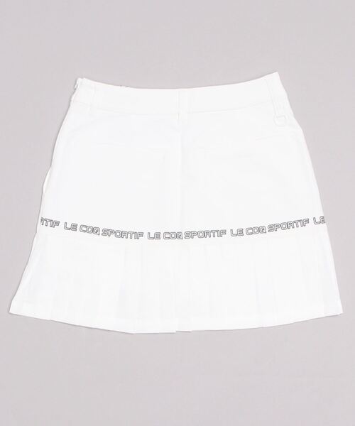 le coq sportif GOLF（ルコックスポルティフゴルフ）の「バックプリーツラップスカート 撥水 ストレッチ エコ レディース ウェア スカート ゴルフ ゴルフウェア  スポーツウェア   ゴルフ（スカート・レディース・ホワイト/ブラック・9号/11号/7号）」の4枚目の写真