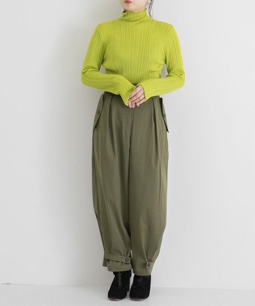 WANDERUNG（ワンデルング）の「WANDERUNG　Ribbed pullover（ニット/セーター・レディース・グレー/グリーン系その他/ブラック/アイボリー・FREE）」の14枚目の写真