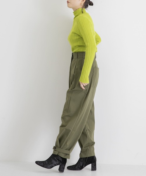 WANDERUNG（ワンデルング）の「WANDERUNG　Ribbed pullover（ニット/セーター・レディース・グレー/グリーン系その他/ブラック/アイボリー・FREE）」の21枚目の写真