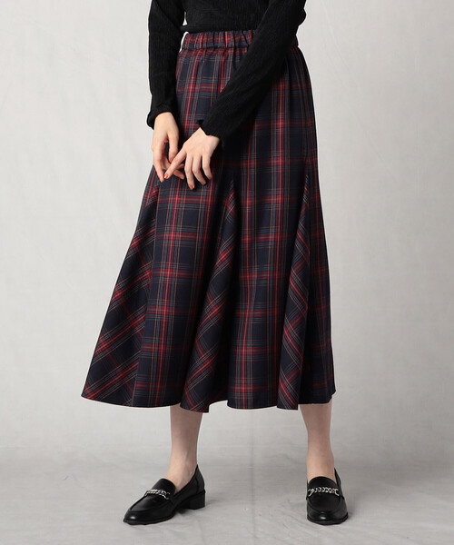 Comme　Ca　Mature（コムサマチュア）の「タータンチェック　スカート（スカート・レディース・レッド/グリーン・FREE）」の2枚目の写真