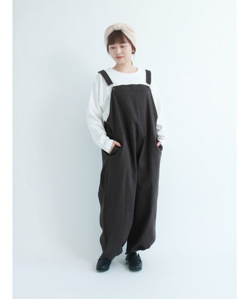 Samansa Mos2（サマンサ モスモス）の「ロゴアソート長袖Tシャツ（Tシャツ/カットソー・レディース・オフホワイト/チャコール/キナリ・ﾌﾘ-）」の5枚目の写真