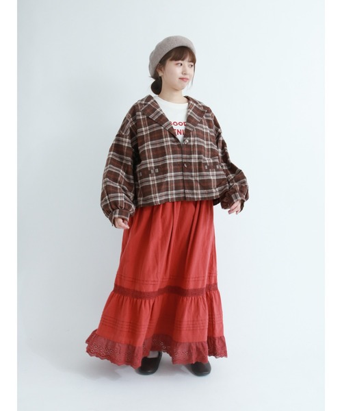 Samansa Mos2（サマンサ モスモス）の「ロゴアソート長袖Tシャツ（Tシャツ/カットソー・レディース・オフホワイト/チャコール/キナリ・ﾌﾘ-）」の8枚目の写真