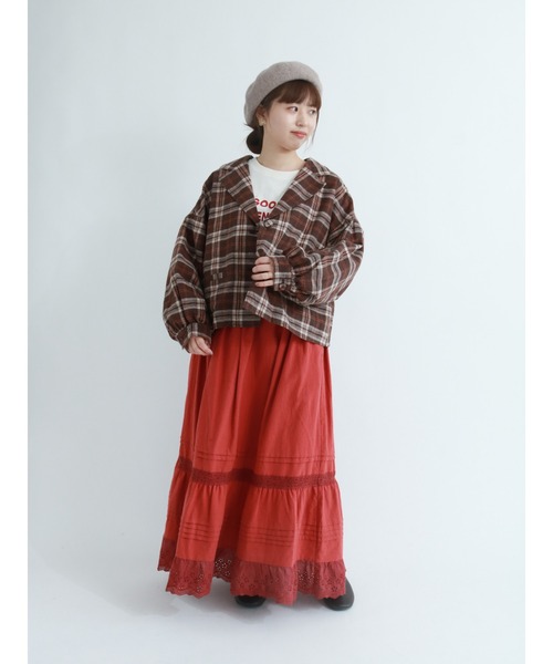 Samansa Mos2（サマンサ モスモス）の「ロゴアソート長袖Tシャツ（Tシャツ/カットソー・レディース・オフホワイト/チャコール/キナリ・ﾌﾘ-）」の9枚目の写真