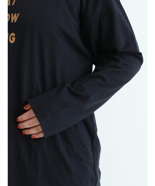 Samansa Mos2（サマンサ モスモス）の「ロゴアソート長袖Tシャツ（Tシャツ/カットソー・レディース・オフホワイト/チャコール/キナリ・ﾌﾘ-）」の21枚目の写真