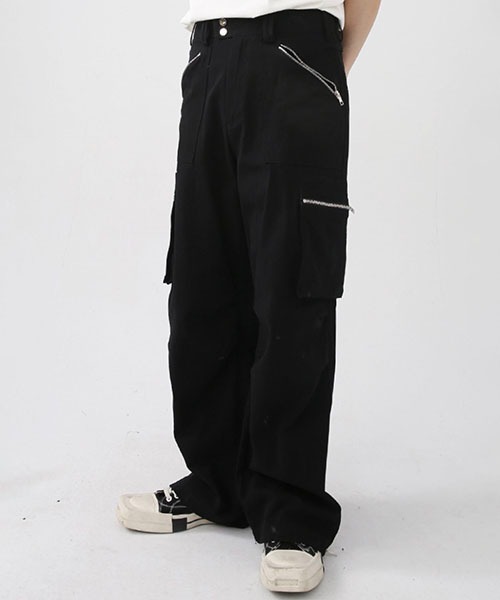 WESTBOY(ウエストボーイ)の「ワイドストレートミリタリーカーゴパンツWO22W2PT02【WB ORIGINALS】(カーゴパンツ・メンズ・ブラック/カーキ・M/L/XL)」の7枚目の写真