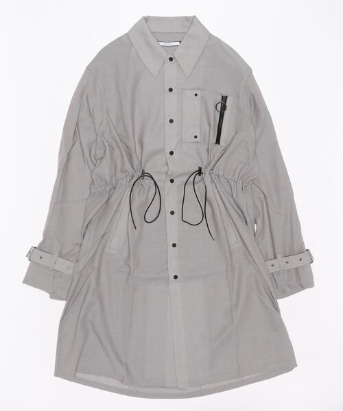 liberum（リベルム）の「【LIBERUM】EX.WOOL SHIRT COAT（ステンカラーコート・メンズ・ブラック/グレー・1/2）」の2枚目の写真