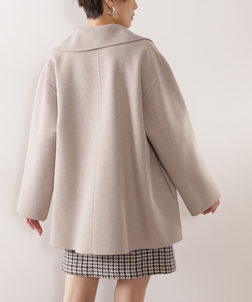 N.（N. Natural Beauty Basic）（エヌエヌナチュラルビューティーベーシック）の「◆ハミルトン　リバーミディコート（その他アウター・レディース・ベージュ/ネイビー・MEDIUM）」の8枚目の写真