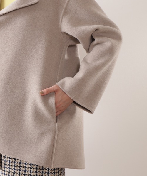 N.（N. Natural Beauty Basic）（エヌエヌナチュラルビューティーベーシック）の「◆ハミルトン　リバーミディコート（その他アウター・レディース・ベージュ/ネイビー・MEDIUM）」の10枚目の写真