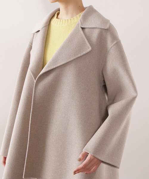 N.（N. Natural Beauty Basic）（エヌエヌナチュラルビューティーベーシック）の「◆ハミルトン　リバーミディコート（その他アウター・レディース・ベージュ/ネイビー・MEDIUM）」の9枚目の写真