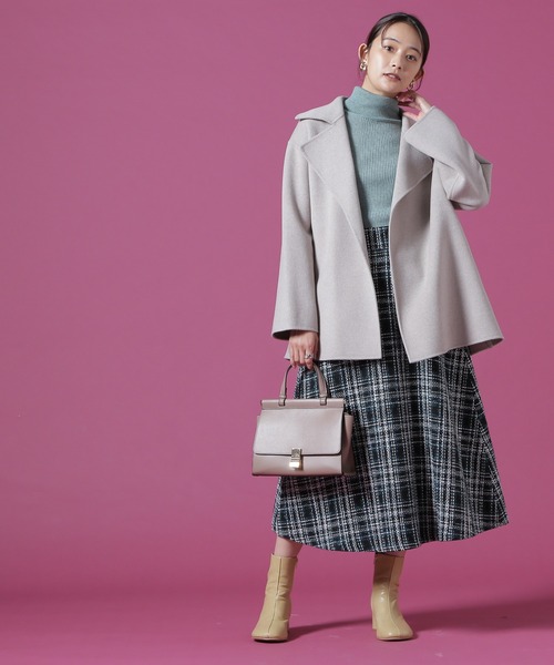 N.（N. Natural Beauty Basic）（エヌエヌナチュラルビューティーベーシック）の「◆ハミルトン　リバーミディコート（その他アウター・レディース・ベージュ/ネイビー・MEDIUM）」の13枚目の写真