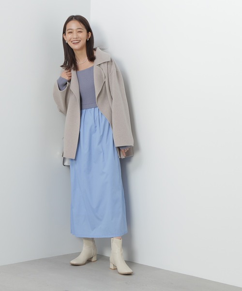 N.（N. Natural Beauty Basic）（エヌエヌナチュラルビューティーベーシック）の「◆ハミルトン　リバーミディコート（その他アウター・レディース・ベージュ/ネイビー・MEDIUM）」の14枚目の写真