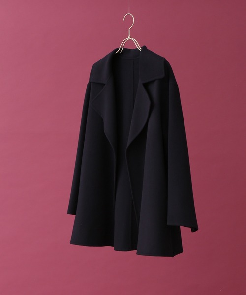 N.（N. Natural Beauty Basic）（エヌエヌナチュラルビューティーベーシック）の「◆ハミルトン　リバーミディコート（その他アウター・レディース・ベージュ/ネイビー・MEDIUM）」の22枚目の写真