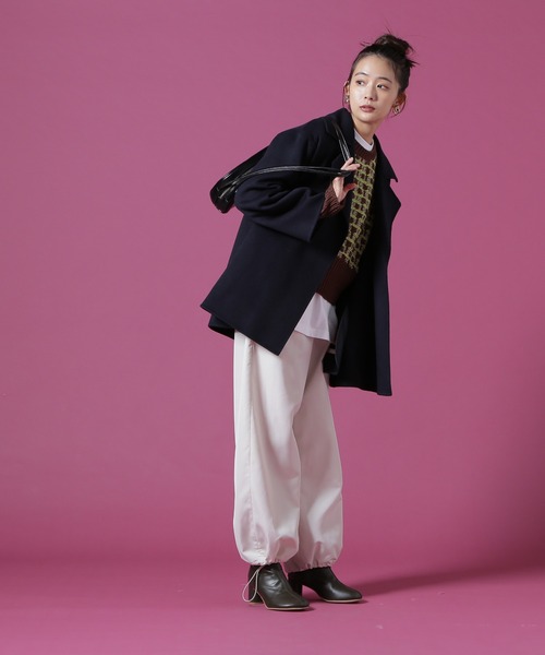 N.（N. Natural Beauty Basic）（エヌエヌナチュラルビューティーベーシック）の「◆ハミルトン　リバーミディコート（その他アウター・レディース・ベージュ/ネイビー・MEDIUM）」の20枚目の写真