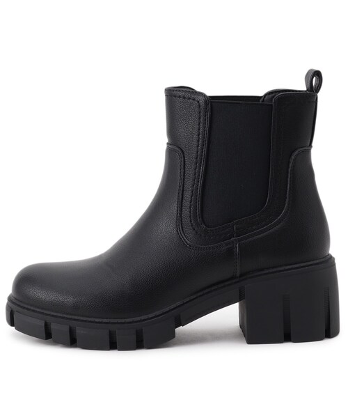 SHOO・LA・RUE(シューラルー)の「◆【消臭】ヒールアップチェルシーブーツ(ブーツ・レディース・ブラック/ナチュラル・35/45)」の8枚目の写真