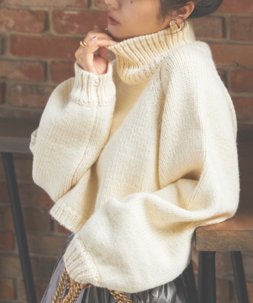 N WITH.（エヌウィズ）の「クロップドタートルニット（ニット/セーター）」 WEAR