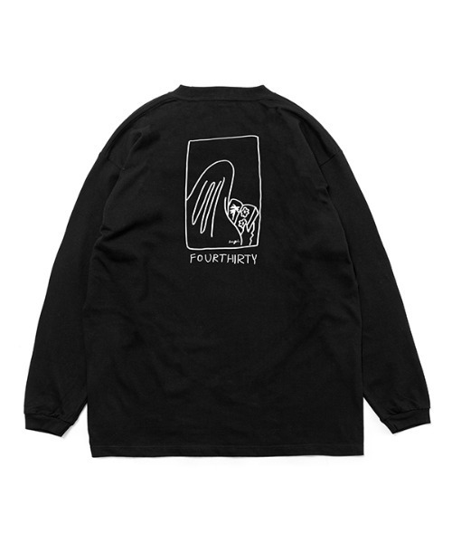 430(フォーサーティ)の「【430】SF KNOWLEDGE IS POWER L/S TEE(Tシャツ/カットソー・メンズ・ホワイト/ブラック・1/2/3)」の1枚目の写真