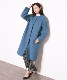 Filomo（フィローモ）の「[Filomo]ウールタッチノーカラーコートロング丈（ノーカラーコート）」