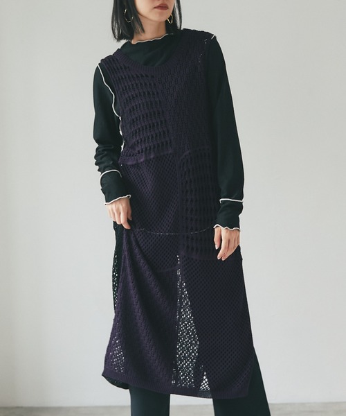 新品タグ付き✨ Wクロス ロングベスト ネイビー 新品タグ付き✨ Wクロス ロングベスト ネイビー - メルカリ