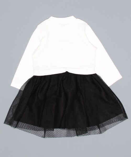 BeBe（ベベ）の「BeBe/リブロゴ刺繍ドットチュールドッキングワンピース(90~150cm)（ワンピース・キッズ・ブラック・100/140/150/120/130/110/90）」の10枚目の写真