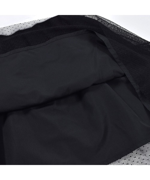 BeBe（ベベ）の「BeBe/リブロゴ刺繍ドットチュールドッキングワンピース(90~150cm)（ワンピース・キッズ・ブラック・100/140/150/120/130/110/90）」の6枚目の写真