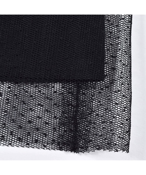 BeBe（ベベ）の「BeBe/リブロゴ刺繍ドットチュールドッキングワンピース(90~150cm)（ワンピース・キッズ・ブラック・100/140/150/120/130/110/90）」の8枚目の写真