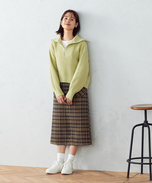 COMME CA ISM（コムサイズム）の「【セットアップ対応】 ツイード　スカート（スカート・レディース・レッド/ネイビー・MEDIUM/LARGE）」の4枚目の写真