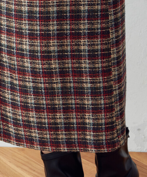 COMME CA ISM（コムサイズム）の「【セットアップ対応】 ツイード　スカート（スカート・レディース・レッド/ネイビー・MEDIUM/LARGE）」の16枚目の写真