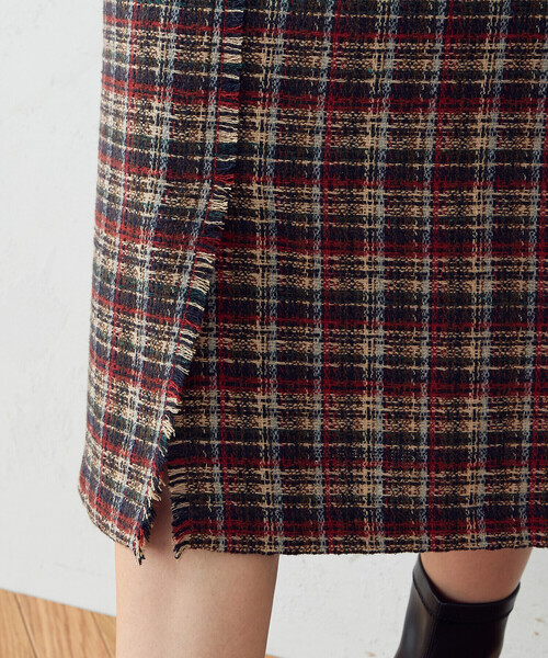 COMME CA ISM（コムサイズム）の「【セットアップ対応】 ツイード　スカート（スカート・レディース・レッド/ネイビー・MEDIUM/LARGE）」の17枚目の写真