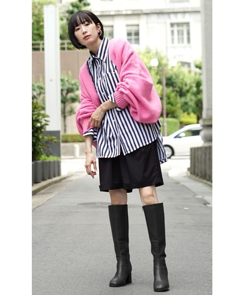 zootie(ズーティー)の「モヘアリーニット ボリューム袖ボレロ(カーディガン/ボレロ・レディース・グリーン/アイボリー/ピンク/グレー系その他/パープル・フリー)」の18枚目の写真