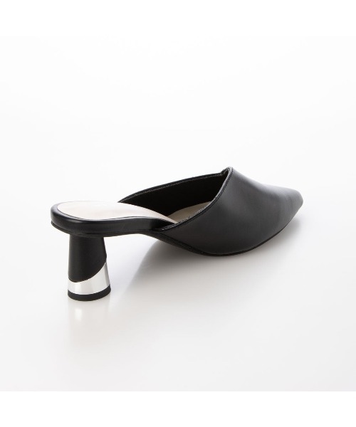 Realta（レアルタ）の「Realta(レアルタ)メタリックスカルプチャーヒール前詰まりミュールパンプス（パンプス・レディース・ブラック/グレー・LL/S/M/L）」の8枚目の写真