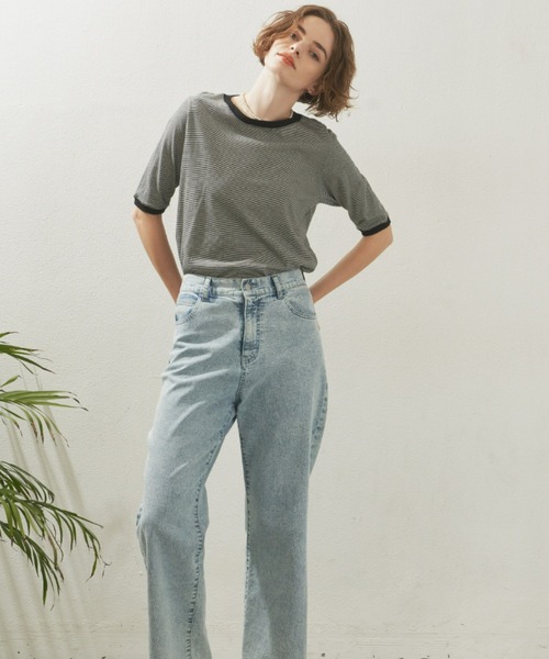 Unitage（ユニテージ）の「ボーダーリンガーT（Tシャツ/カットソー・レディース・レッド/ブラック/ダークグリーン・FREE）」の10枚目の写真